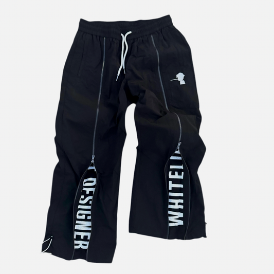 "This Is Not Designer" Layer-Zipped Nylon Pants
